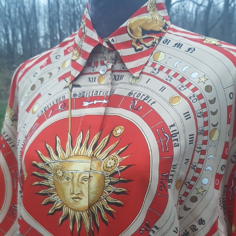ZODIACβRARE Vintage MondiβπβPatterned Shirt Size 40 Made in Germany